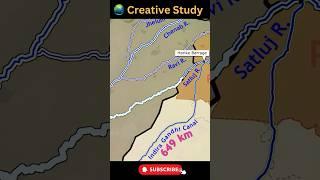 Sutlej River | सतलुज नदी | Indian Geography | creative study #mapinshort #geograpy #upsc