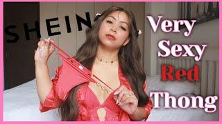 Sexy Red Thong Lingerie Try On Haul fr.Shein | #tryonhaulshein | JustSimplyClaire