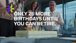 "26 Years till Retirement" E*Trade funny Commercial