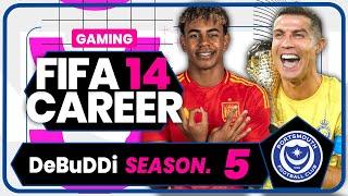  LIVE STREAM FIFA 14!! CR7 x LM10 Portsmouth Career Mode - FIFA 14 Mod 23/24 (No Commentary)