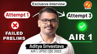 Unveiling the Unknown Success Secrets of AIR 1, IAS Aditya Srivastava | UPSC CSE 2023 Topper!