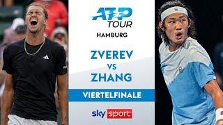 Zverev vs. Zhang - Viertelfinale | Hamburg European Open 2024 | Highlights - Sky Sport Tennis