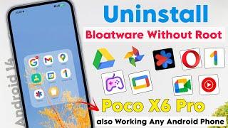 Uninstall bloatware Android without Root | Poco X6 Pro Remove All Faltu Apps - remove all bloatware