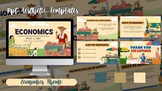 #1 Economics Theme | FREE PPT Aesthetic Editable Template | Canva Editable |