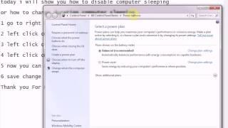 how to disable sleep mode in windows 7 or Change Duration Computer Sleep