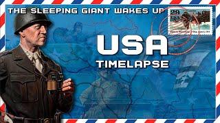 HOI4 - The Sleeping Giant wakes up - USA Timelapse