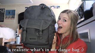 what's in my dance bag as a college dance major! | carissa campbell