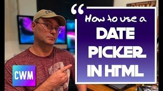 How to use the date picker in HTML
