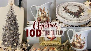 NEW IOD Christmas 2024 Release: Thrift Flips using Paint Inlays & Transfers