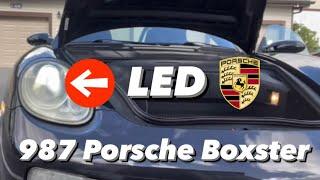 LED Headlight Bulb Replacement Installation 987 Porsche Boxster Cayman 911 MOD DIY