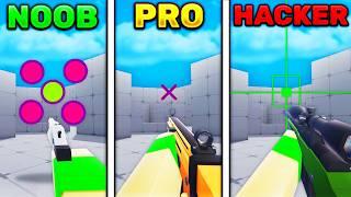 Noob VS Pro VS Hacker CROSSHAIRS in Roblox Rivals..