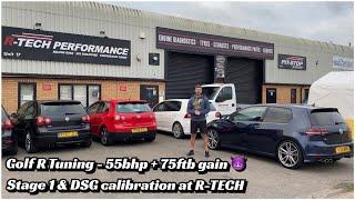 VW Golf R remap Stage 1 - 55 BHP + 75 FTB gain from just an ECU calibration at R-Tech Performance