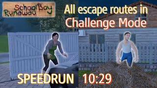 Schoolboy Runaway - Unlocking all escape routes in Challenge Mode. Speedrun (10:29)