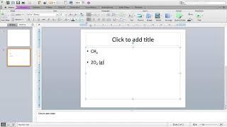 Subscripts and superscripts in Microsoft Powerpoint