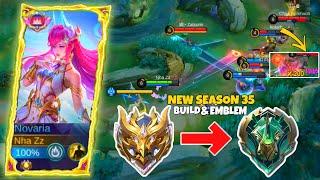 NOVARIA New Season 35 First Game in Solo Ranked! NOVARIA Best Build New Season | Mobile Legends