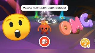 Making The FIRST *EVER* NEW NEON CORN DOGGO In Adopt Me...