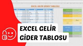 Excel Gelir Gider Tablosu Oluşturma