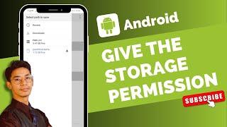 How to Give Storage Permission in Android !
