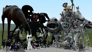 ALL ZOONOMALY MONSTERS VS ALL CARTOON CATS AND CARTOON MONSTERS In Garry's Mod!