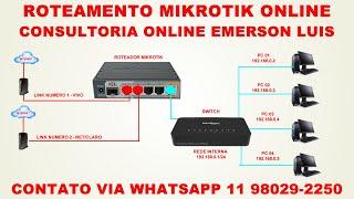 SUPORTE E CONFIGURAÇÃO DE ROTEADORES MIKROTIK - SUPORTE ONLINE CONSULTORIA E CONFIGURAÇÃO DE REDE.