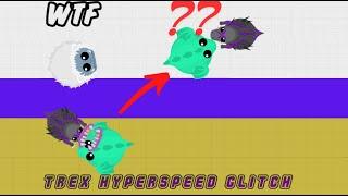 NEW T-Rex Hyperspeed  Glitch in Mope.io |  Testing out mope.io glitches on random people