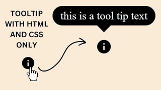 How To Create Tooltip With Only CSS | HTML CSS