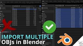 How to Import MULTIPLES OBJ  files into Blender | FAST AND EASY!
