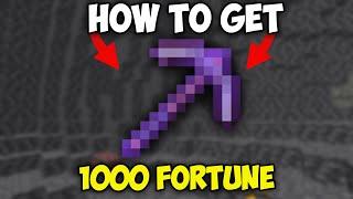 How to Get 1000 Fortune Pickaxe in Minecraft 1.20.6 | 1000 Fortune Pickaxe in Minecraft 1.21