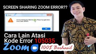 Mengatasi Kode Error 105035 Zoom Screen Sharing Has Failed To Start Error Please Try Again