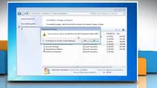 How to uninstall Microsoft® Office 2003 from Windows® 7