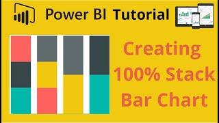 How create and customize 100% stacked bar chart in power BI