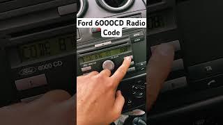 Ford 6000CD Radio Code