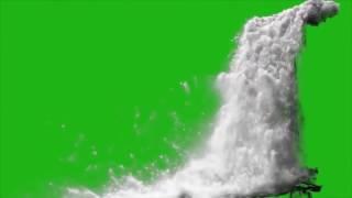 Waterfall Realistic Simulation - green screen footage