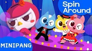 Spin Spin Spin Around | Miniforce | Nursery rhymes | Dance Songs | Mini-Pang TV Kids Song