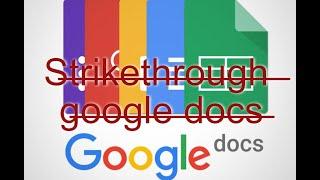 Strikethrough google docs