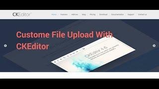 custom file upload in CKeditor