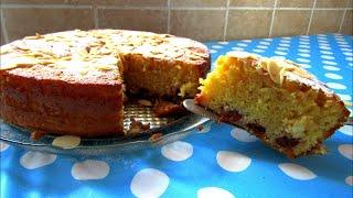 Sour Cherry and Almond Cake ( light and fluffy)(homemade buttermilk) | Just Anya