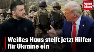 Weißes Haus stellt jetzt Hilfen für Ukraine ein | krone.tv NEWS