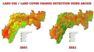 LULC change detection using ArcGIS | 2001 & 2021