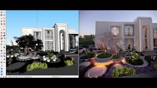 Real time rendering using SketchUp and Enscape  #short