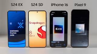 iPhone 16 vs Galaxy S24 vs Pixel 9 Battery | Exynos vs Snapdragon vs A18 vs Tensor