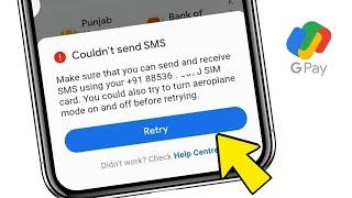 google pay bank activate problem // couldn't sent sms problem in google pay