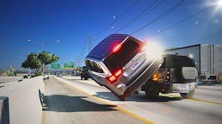 BeamNG Drive - Realistic Rollover Crashes #2