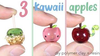How to DIY 3-in-1 Kawaii Apples Polymer Clay/Resin Tutorial