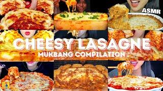 *40 MINS* LASAGNE MUKBANG *ASMR* COMPILATION |  BIG BITES | EATING SOUNDS