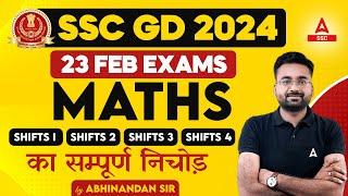 SSC GD 23 Feb 2024 Maths All Shifts Analysis By Abhinandan Sir | SSC GD Analysis 2024