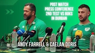 IRELAND: Andy Farrell & Caelan Doris react to their win in the 2nd test vs Springboks