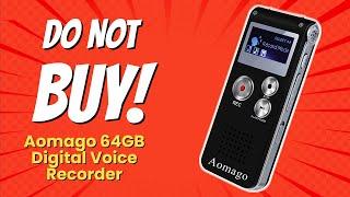 Aomago 64GB Voice Recorder | 5 Reasons NOT to Buy! 