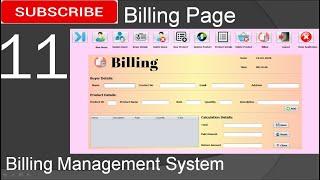 11. Billing Management System in java - Billing Page (JFrame, Mysql Database, Netbeans IDE)