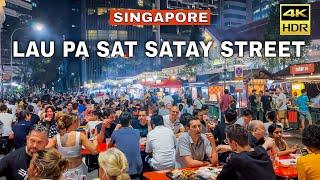 Best Street Food In Singapore : Tasting the best satay at Lau Pa Sat's Satay Street 2023